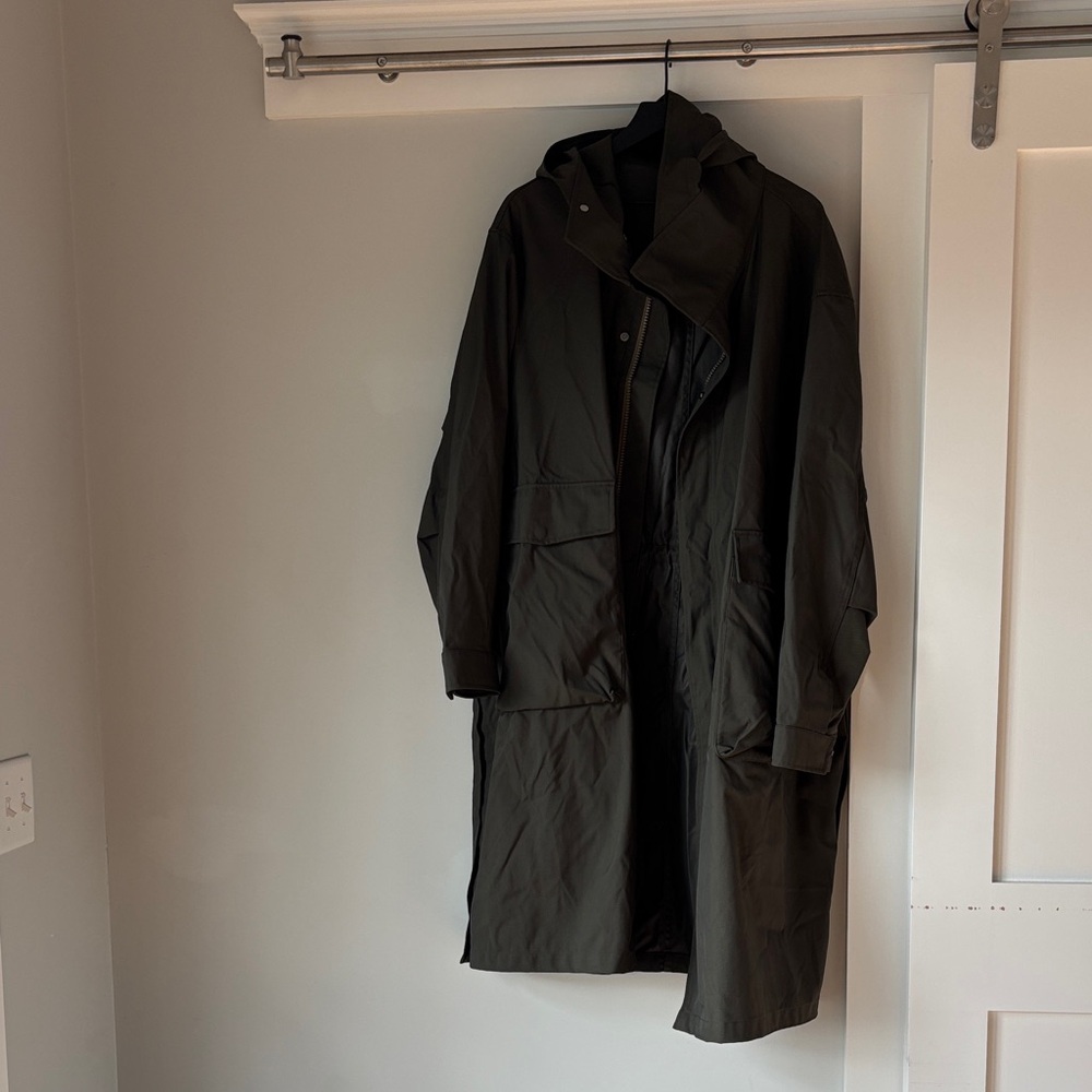 Men's Dark Green Hooded Coat